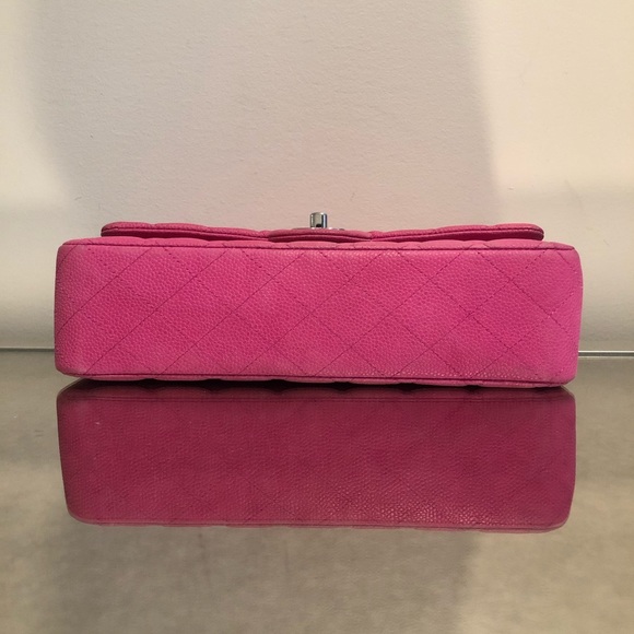 Chanel Double Flap Hot Pink Matte Caviar Leather - Picture 6 of 8